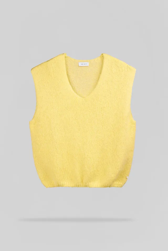 Teddy Smith P-Molia Pull Smanicato Giallo Citron Donna
