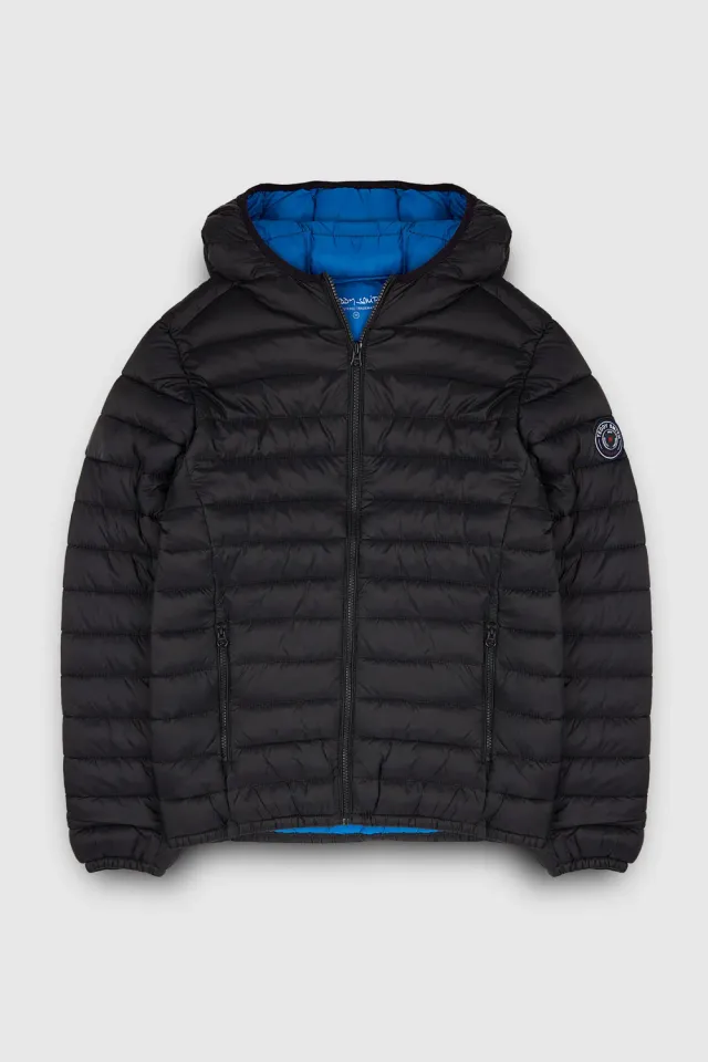 Teddy Smith Blighter giubbotto uomo nero con cappuccio