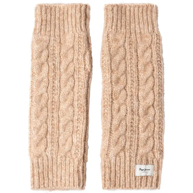 Pepe Jeans Fiona guanti donna beige maglia morbida