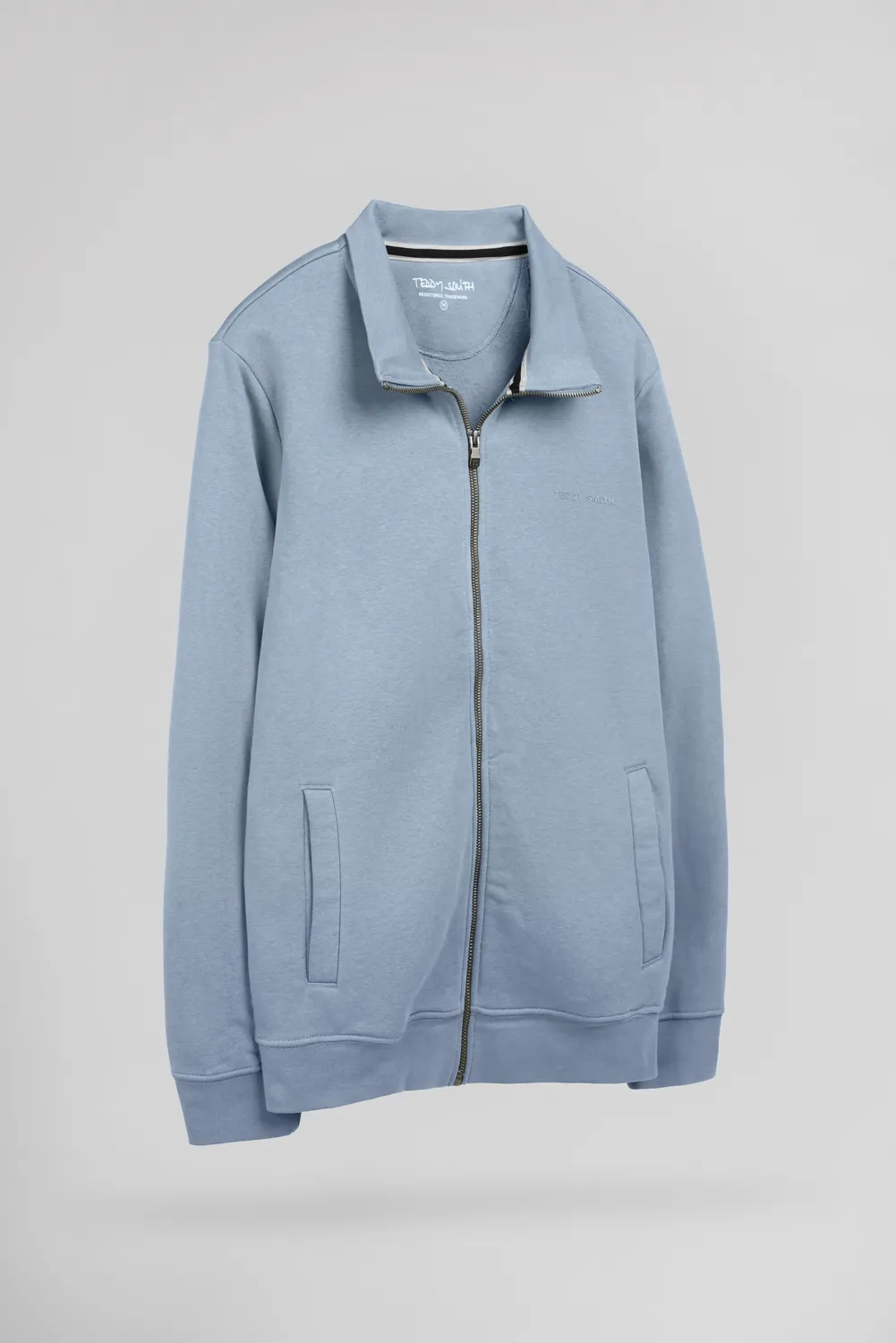 Teddy Smith Narkus Zip gilet felpa zip blu minerale