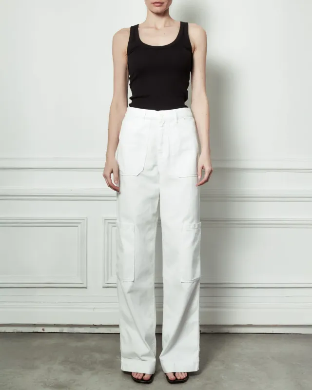 Acquaverde Sander Chevron Pantalone White