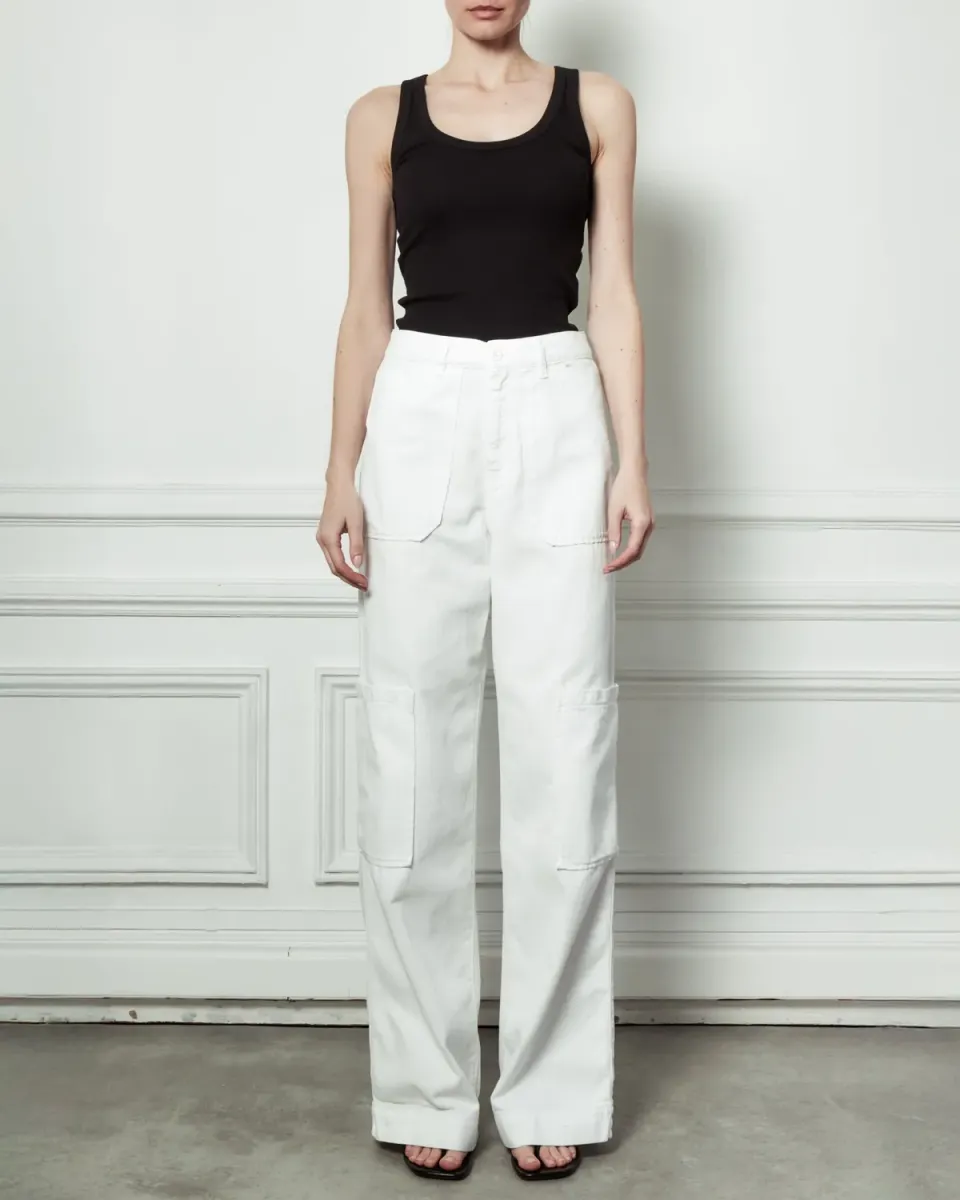 Acquaverde Sander Chevron Pantalone White