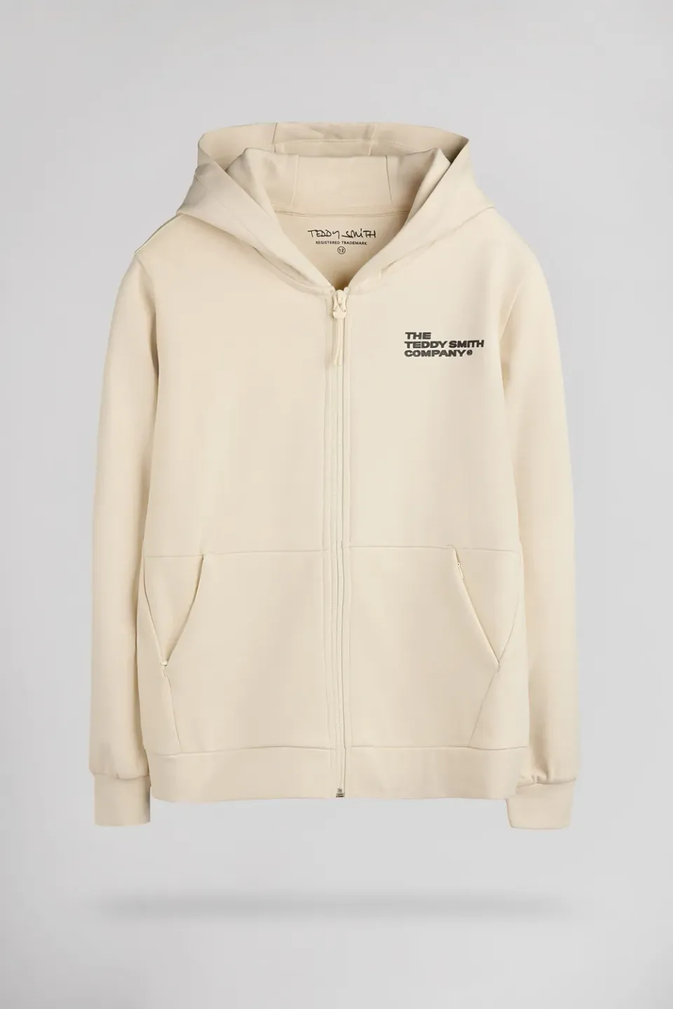Teddy Smith Giclass Company JR gilet Cream ragazzo zip