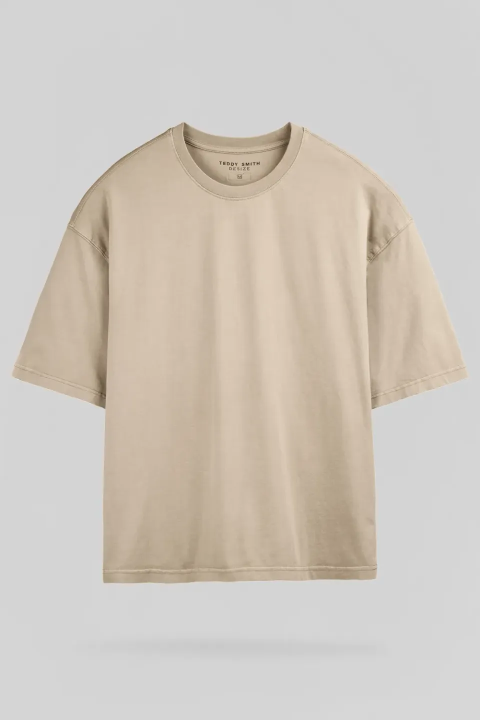 Teddy Smith Essential T-Essential t-shirt beige lino oversize