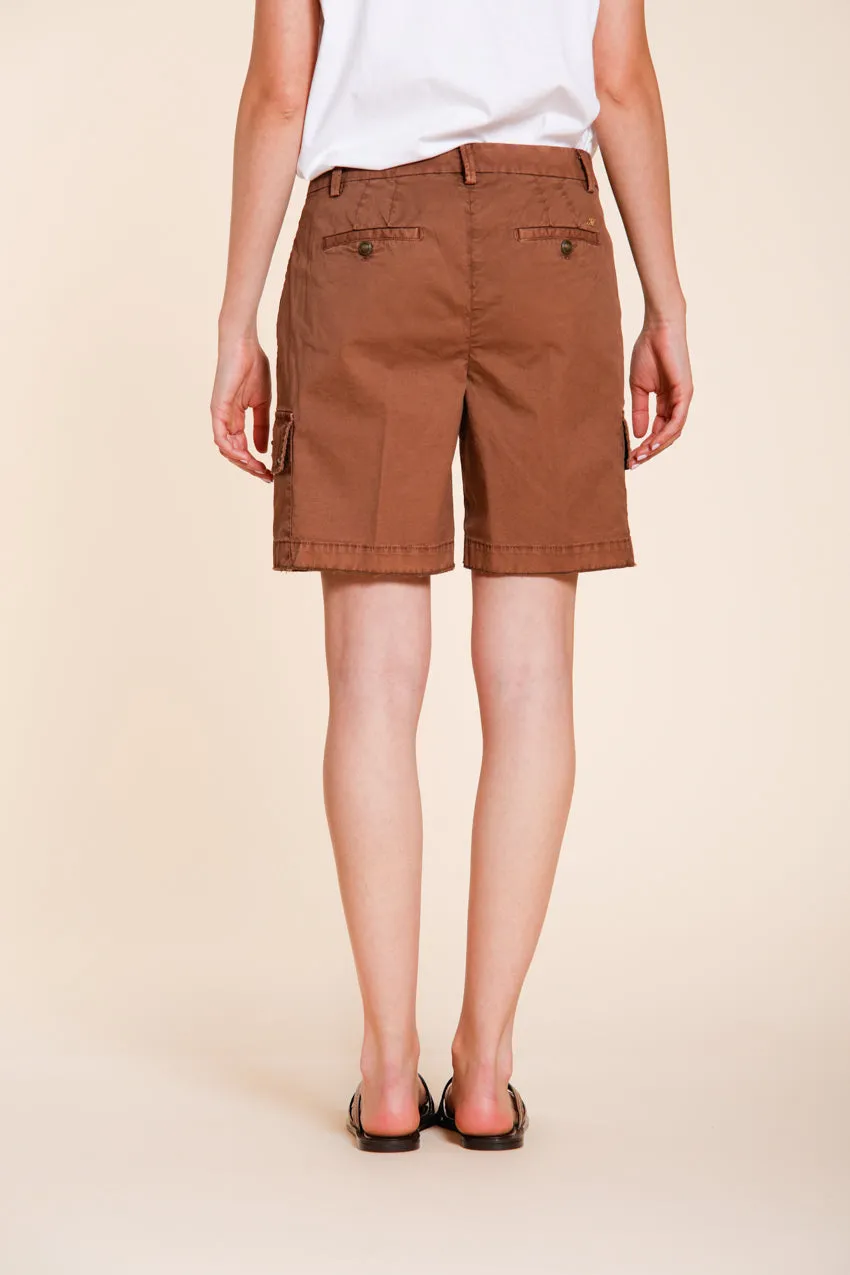 Mason's Chile bermuda cargo donna marrone chiaro slim
