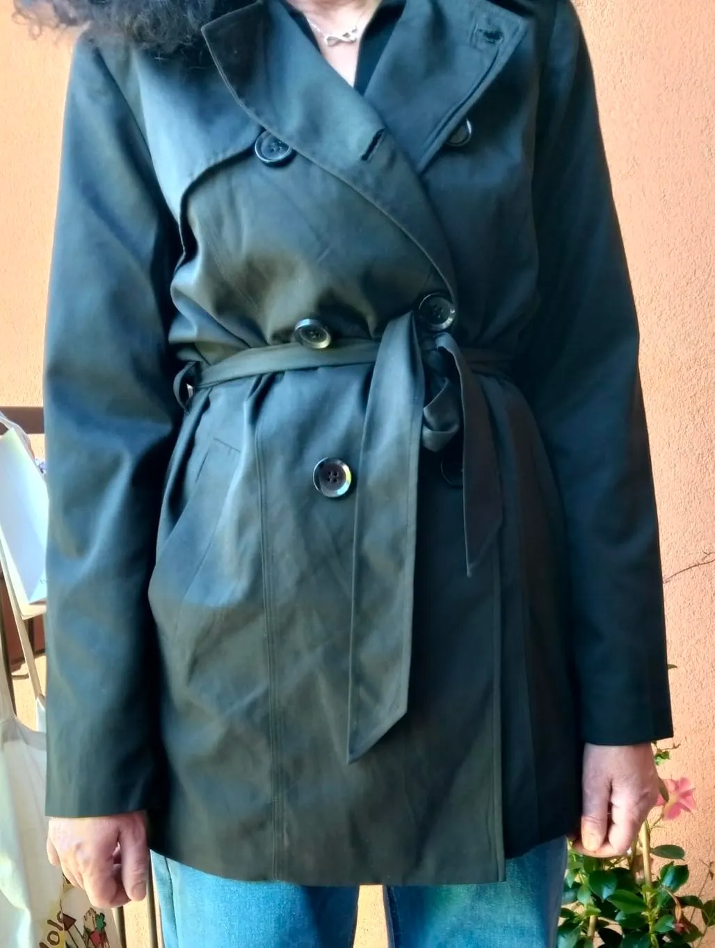 ONLY Onlvalerie trench nero donna leggero