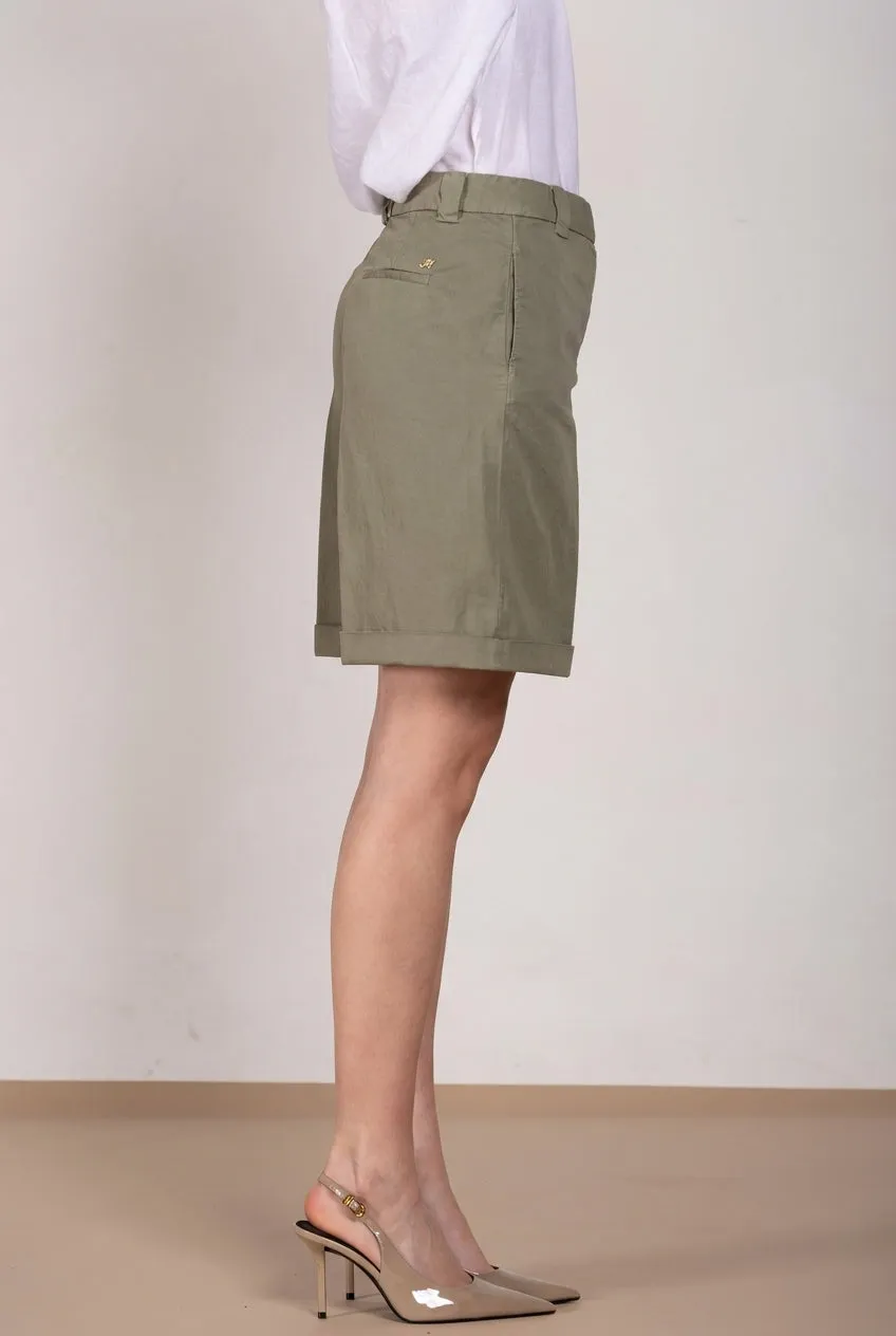 Mason's Brigitte bermuda chino salvia lino relaxed