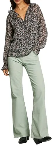 Pepe Jeans camicetta donna manica lunga chiffon volant