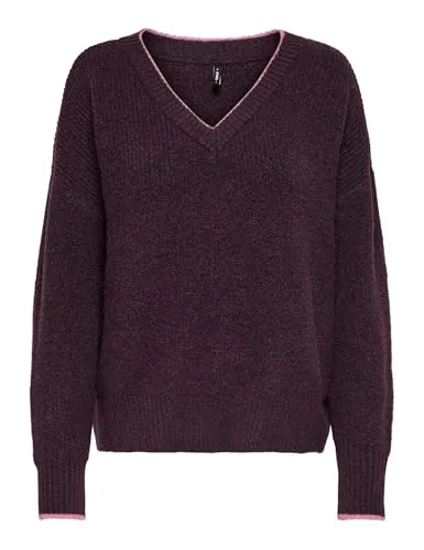 ONLY Onlhavanna LS Rib V-Neck Knt maglia donna