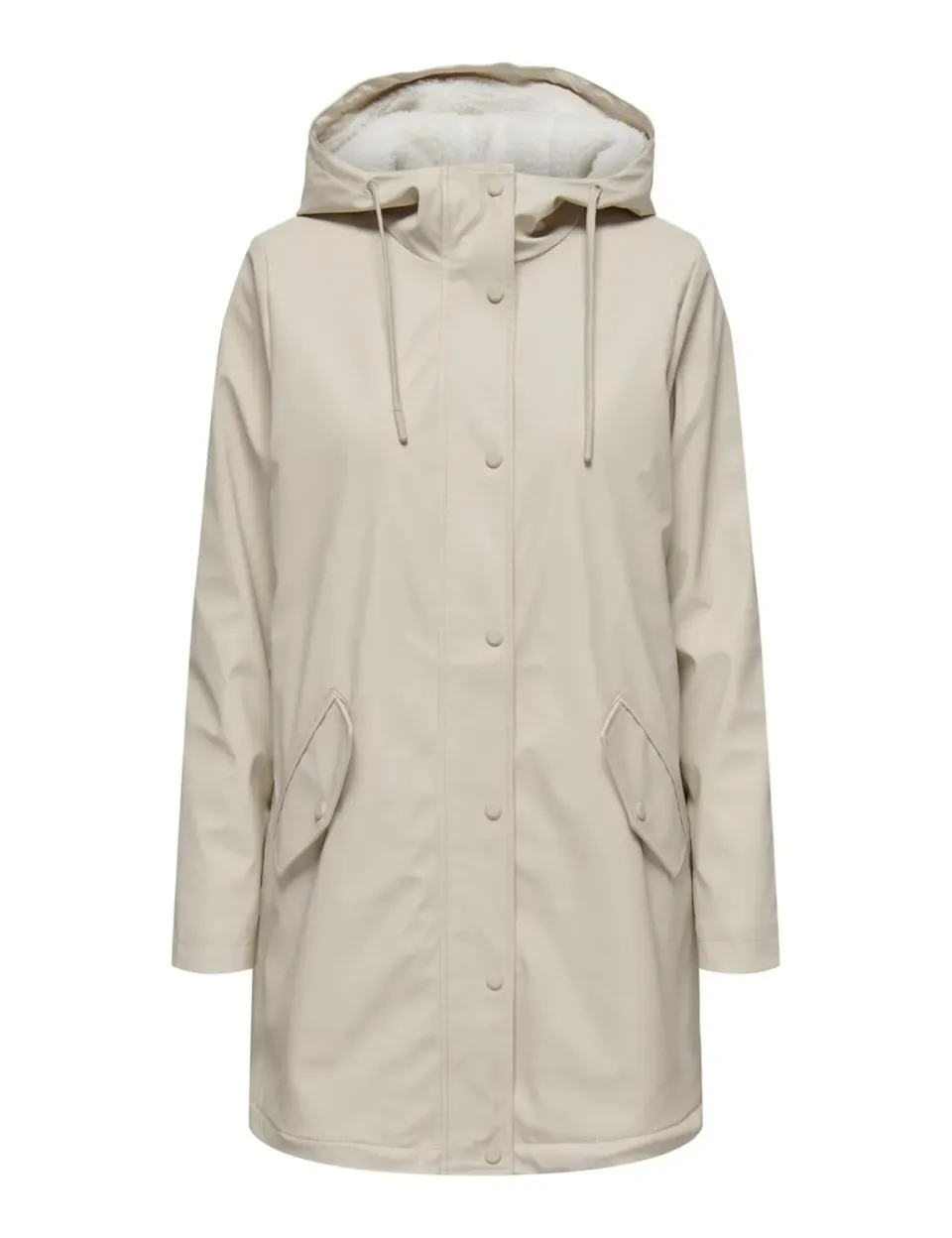 ONLY Raincoat Giacca Antipioggia con Teddy fodera