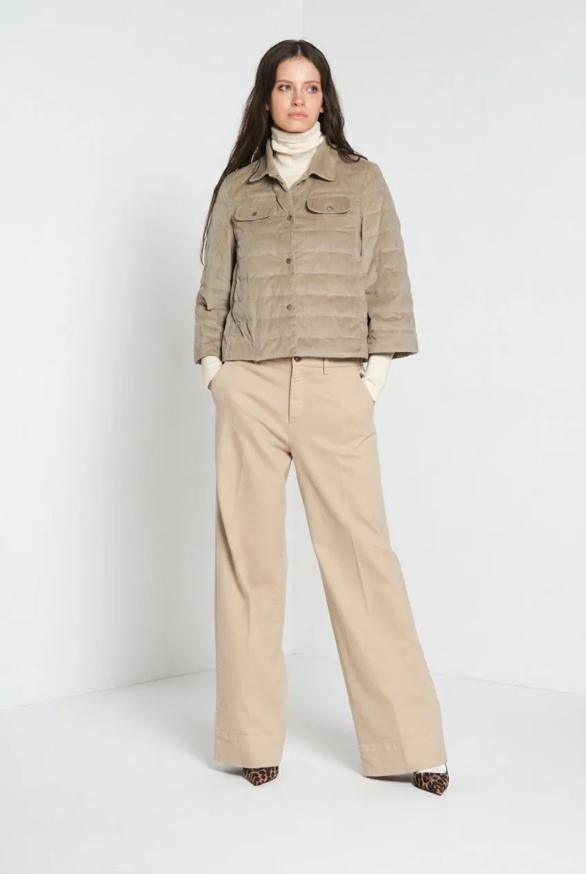 Mason's Amy Giubbotto Donna Beige in Velluto 500 Righe