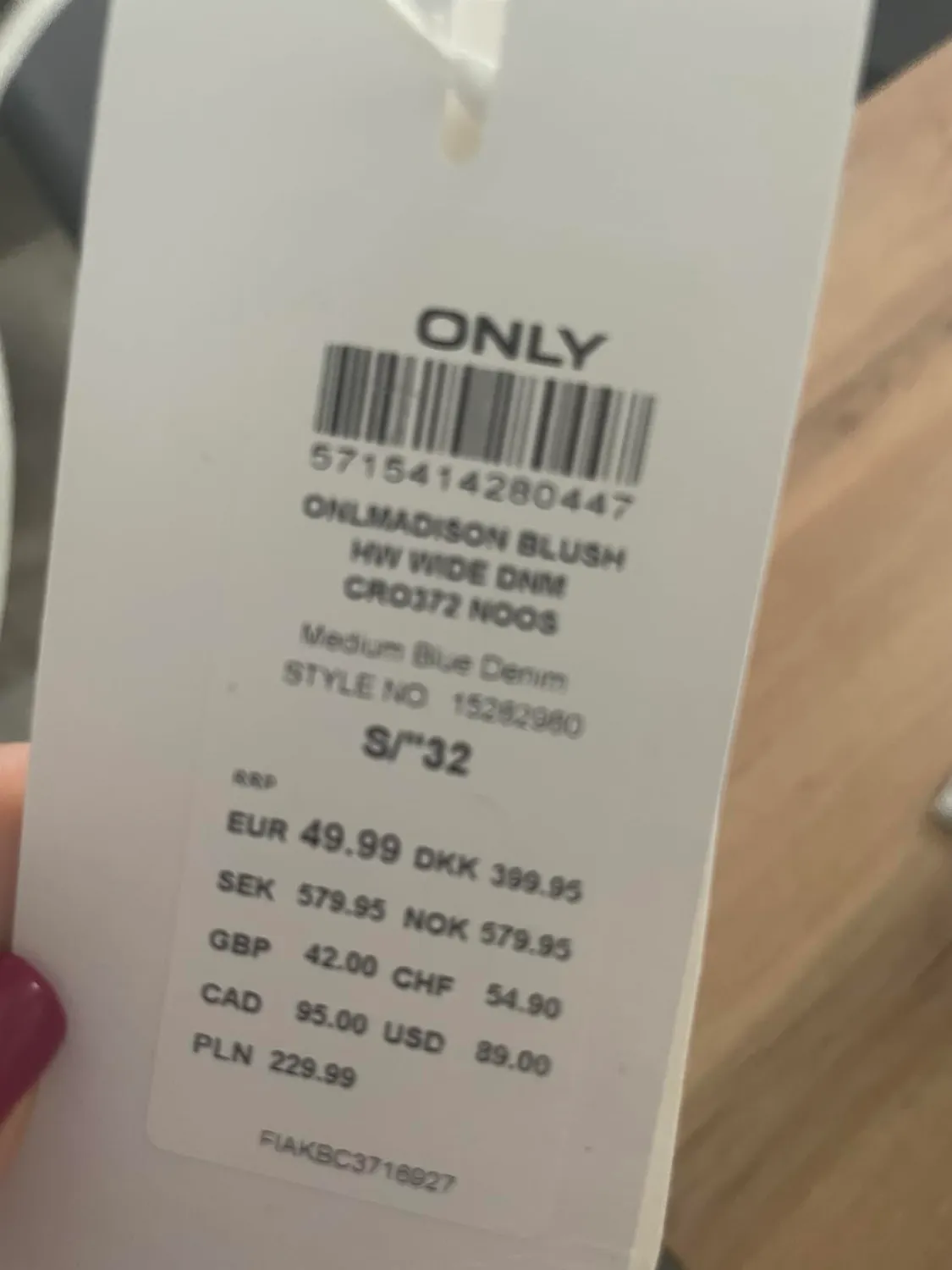 ONLY ONLMADISON Jeans Donna Vita Alta Wide Leg