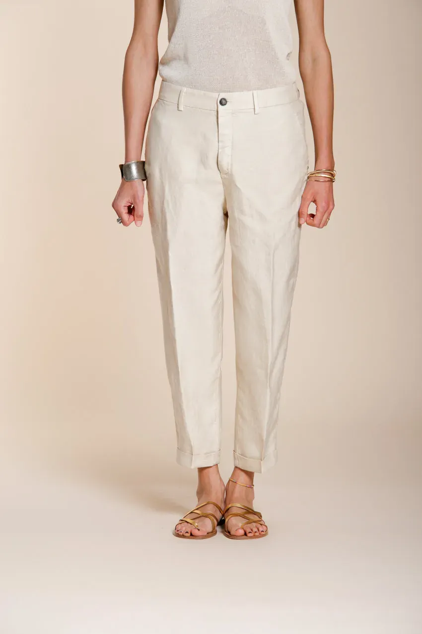 Mason's Linda Summer chino latte lino lyocell