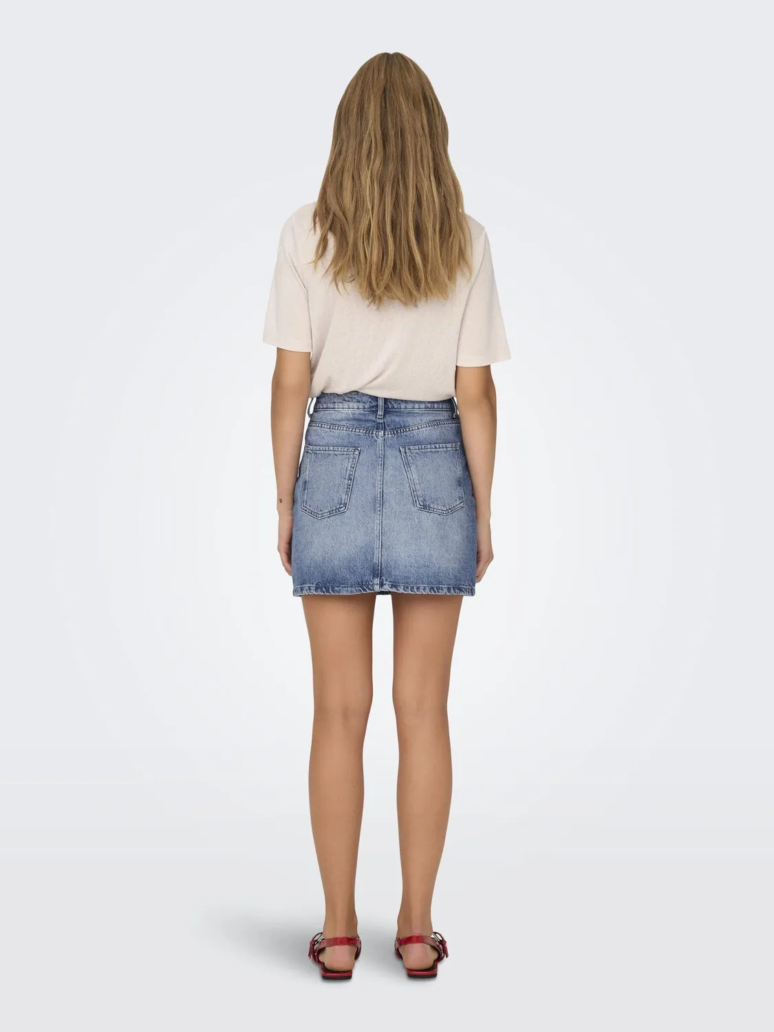 ONLY Onlstella gonna shorts light blue denim