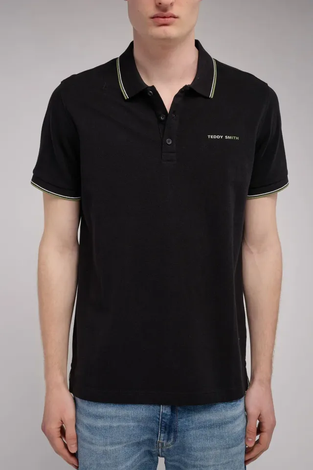 Teddy Smith Pasian 2 polo piqué nera cotone