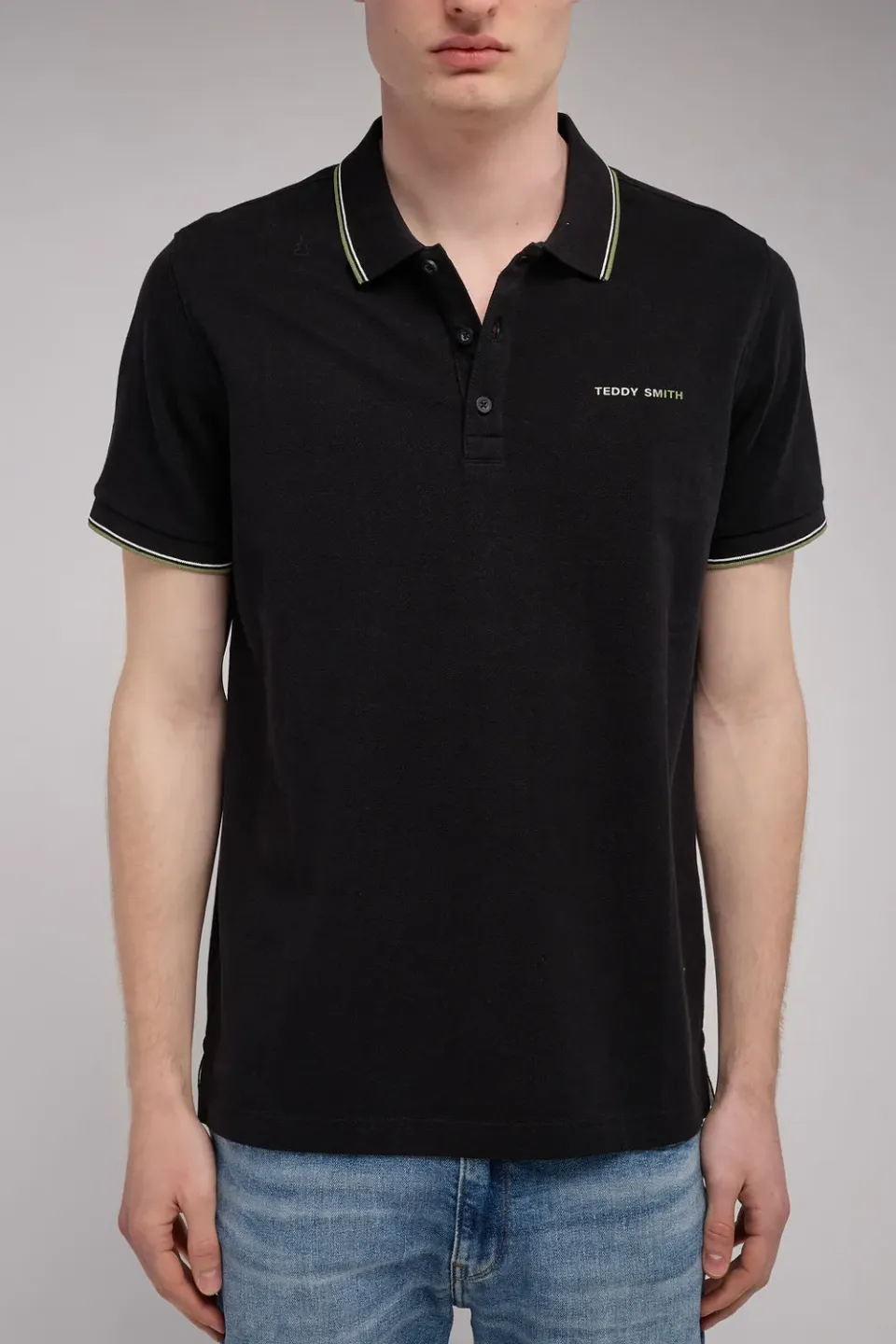 Teddy Smith Pasian 2 polo piqué nera cotone