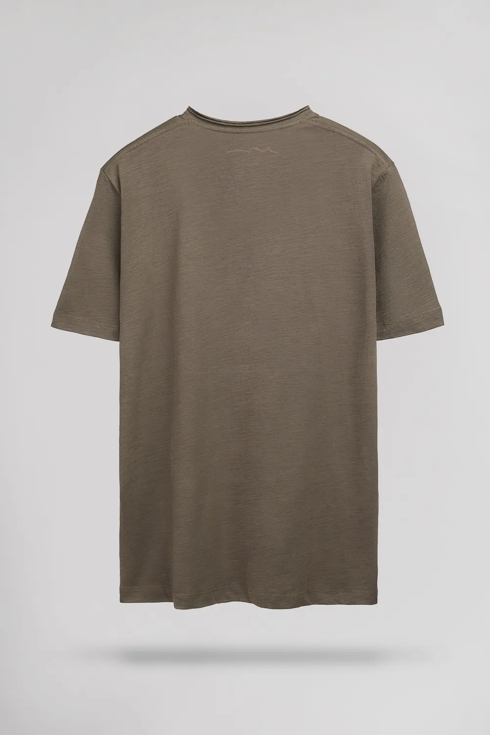 Teddy Smith T-Gildas MC t-shirt scollo V kaki slub