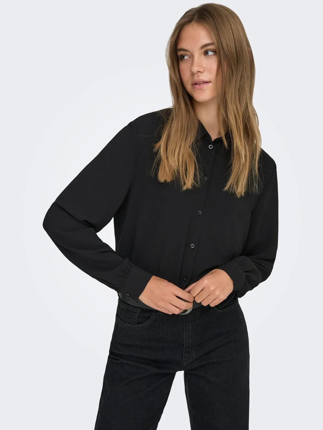 Only Jdybrooke blusa camicia donna 32 nero manica lunga