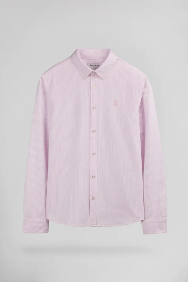 Teddy Smith C-Stanley ML camicia oxford rosa uomo