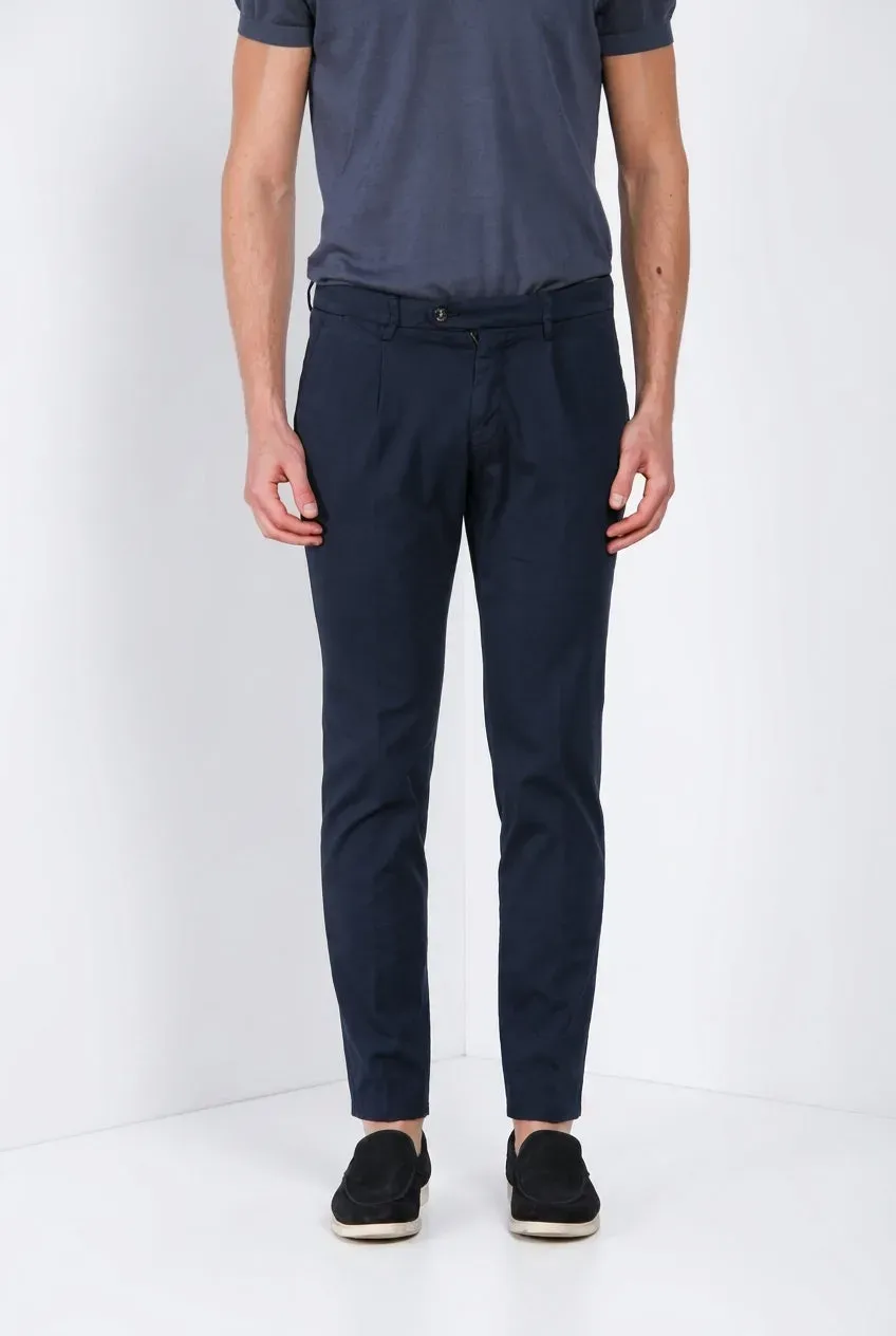 Mason's Torino 1 Pinces Flex chino uomo blu notte slim