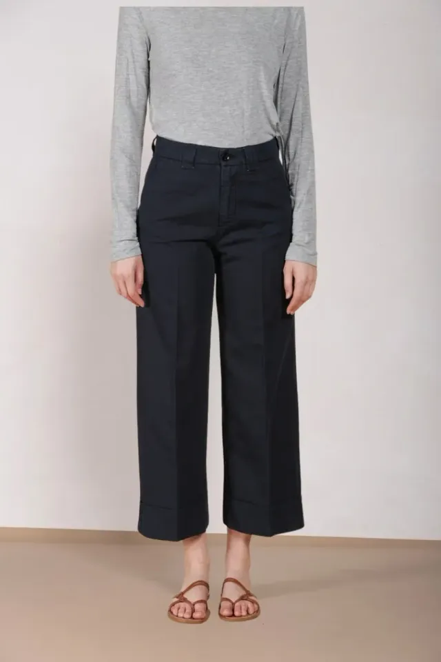 Mason's New York Studio Cropped chino donna blu notte