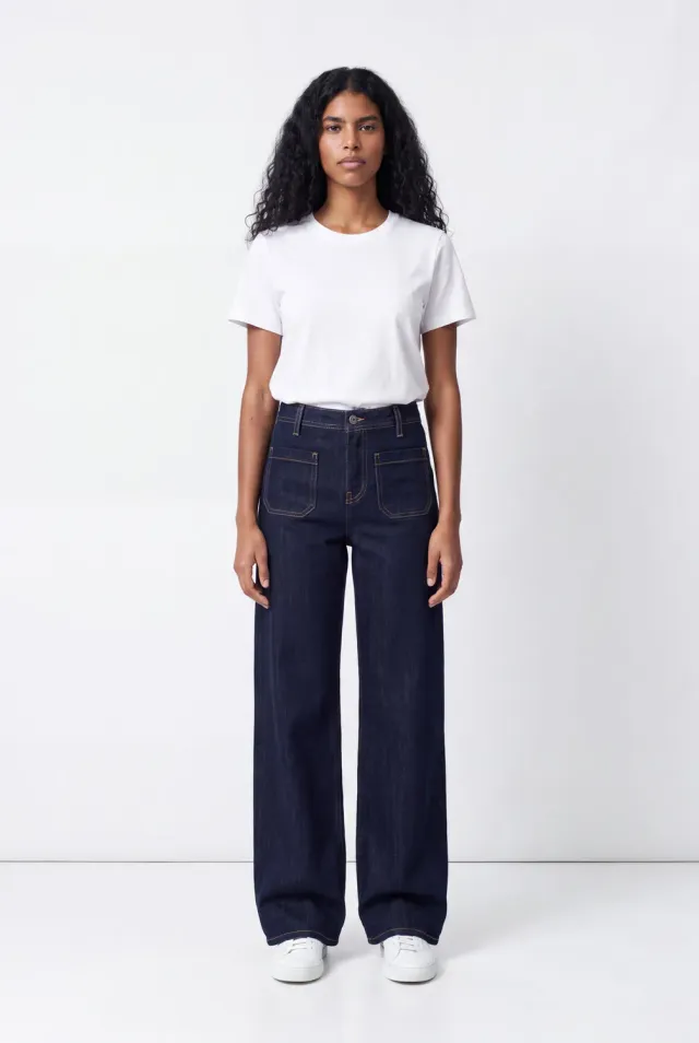 Teddy Smith P-Josefa 4PP jeans flare donna dark blue elasticizzato