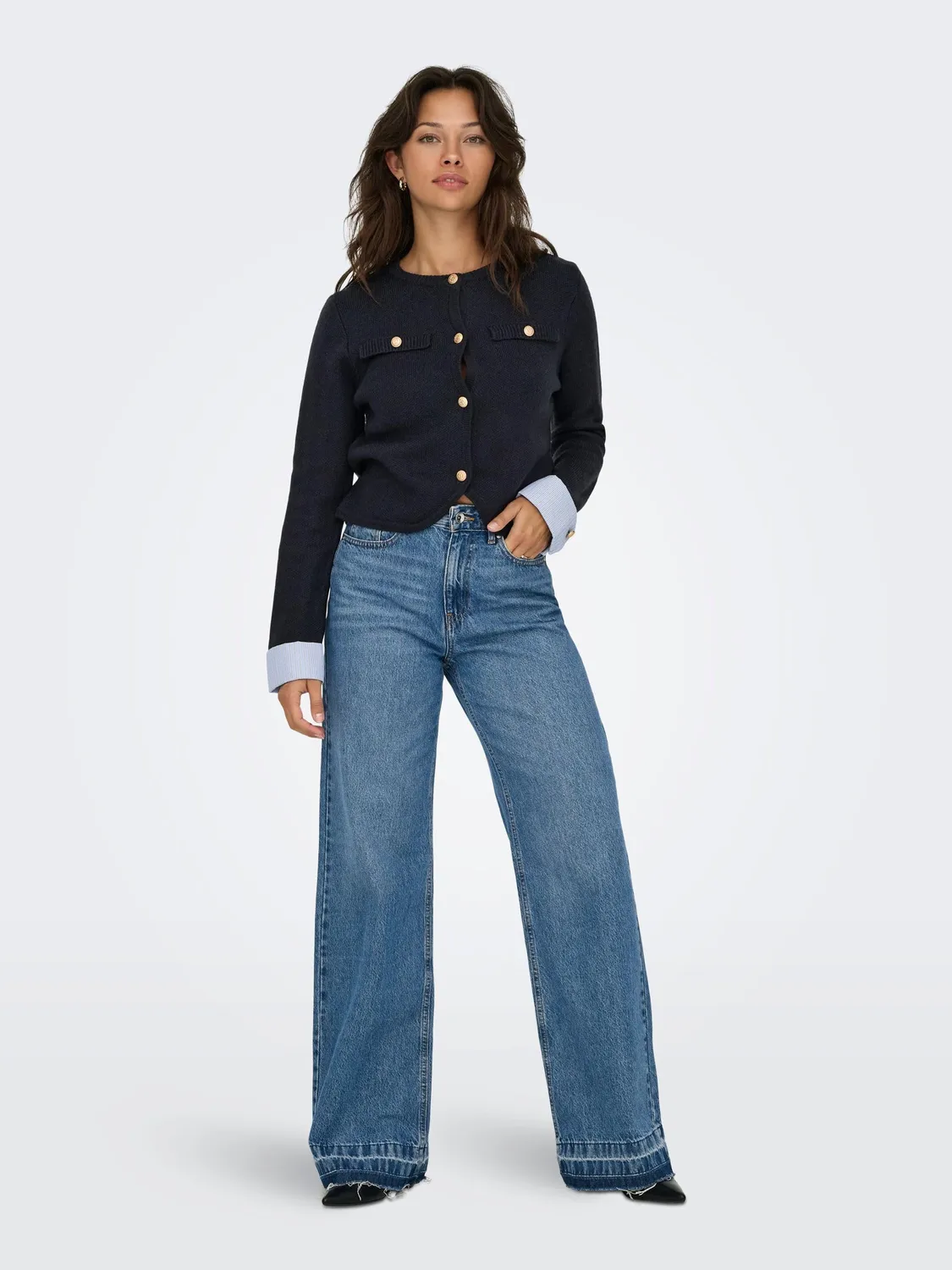 ONLY Onlaustin giacca maglia scollo rotondo pacco da 1