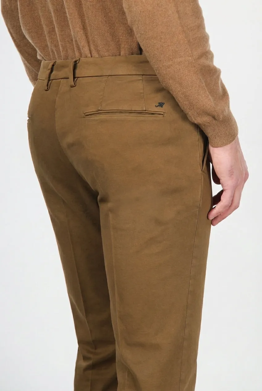 Mason's Torino Flex Pantalone Chino Uomo Noce Slim Fit