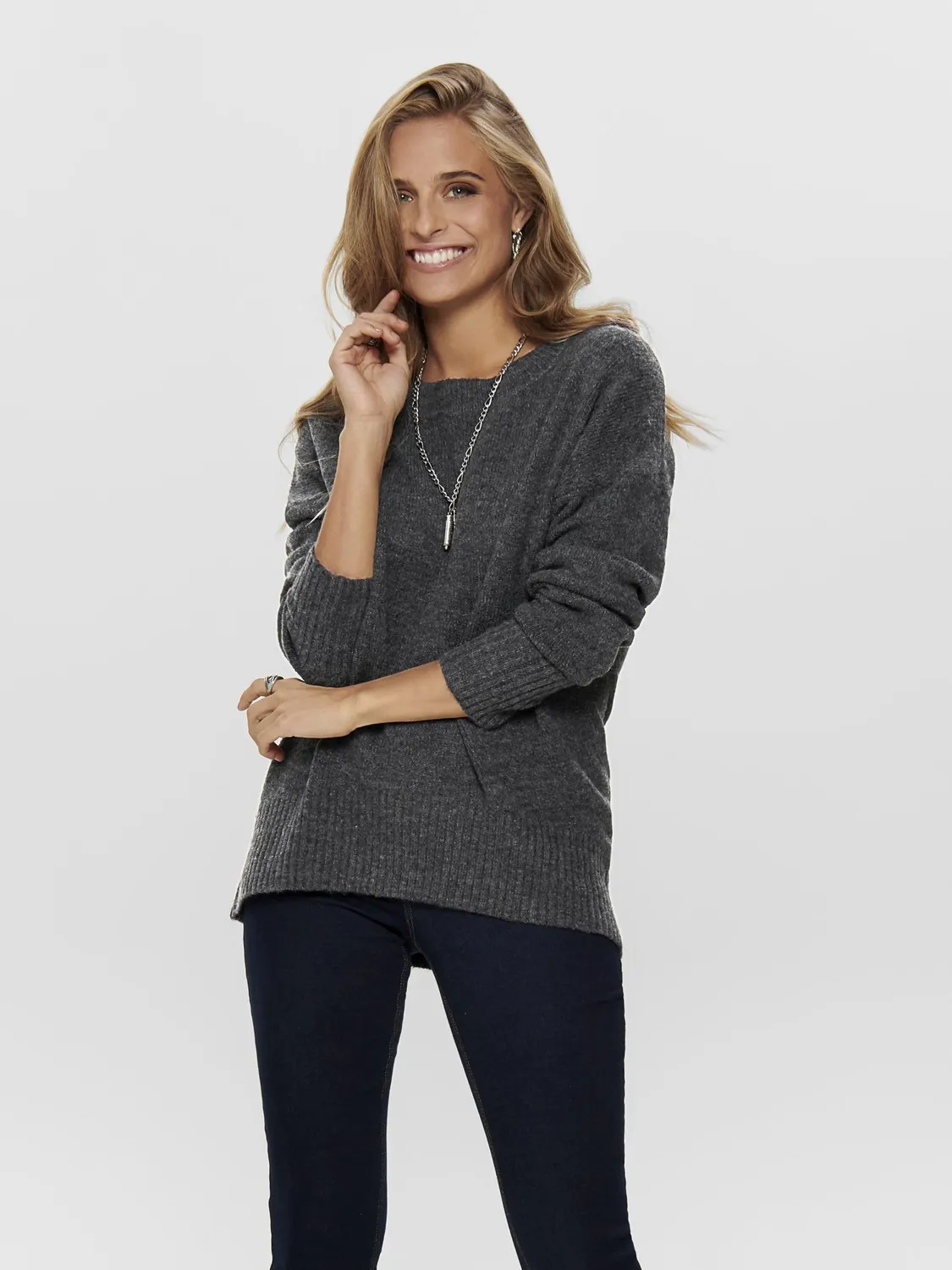 ONLY ONLNANJING Maglione Girocollo Donna Nero