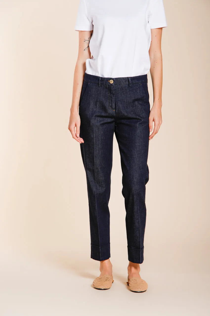 Mason's New York Carrot chino donna denim blu navy carrot