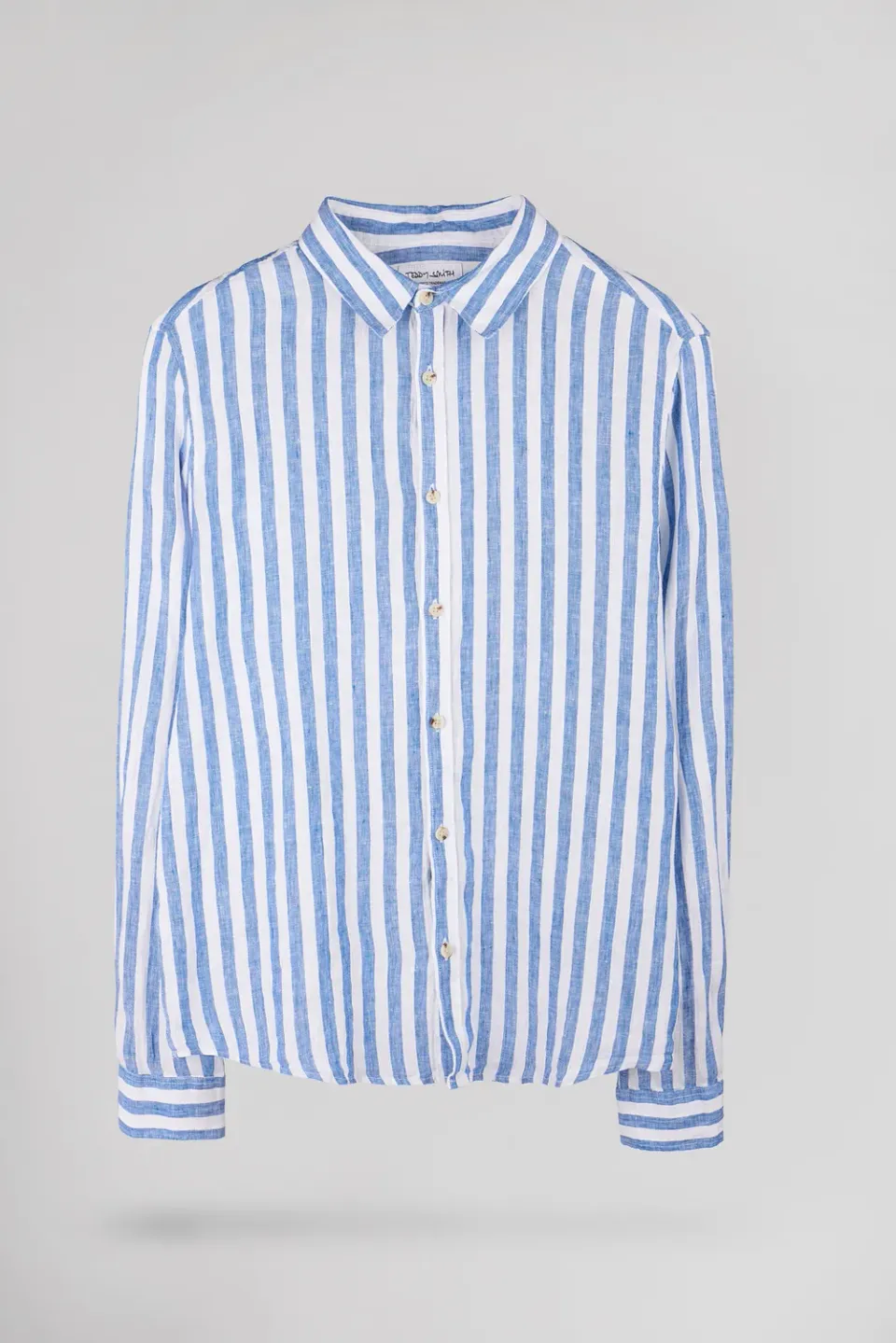 Teddy Smith C-Linen Stripe camicia lino blu uomo