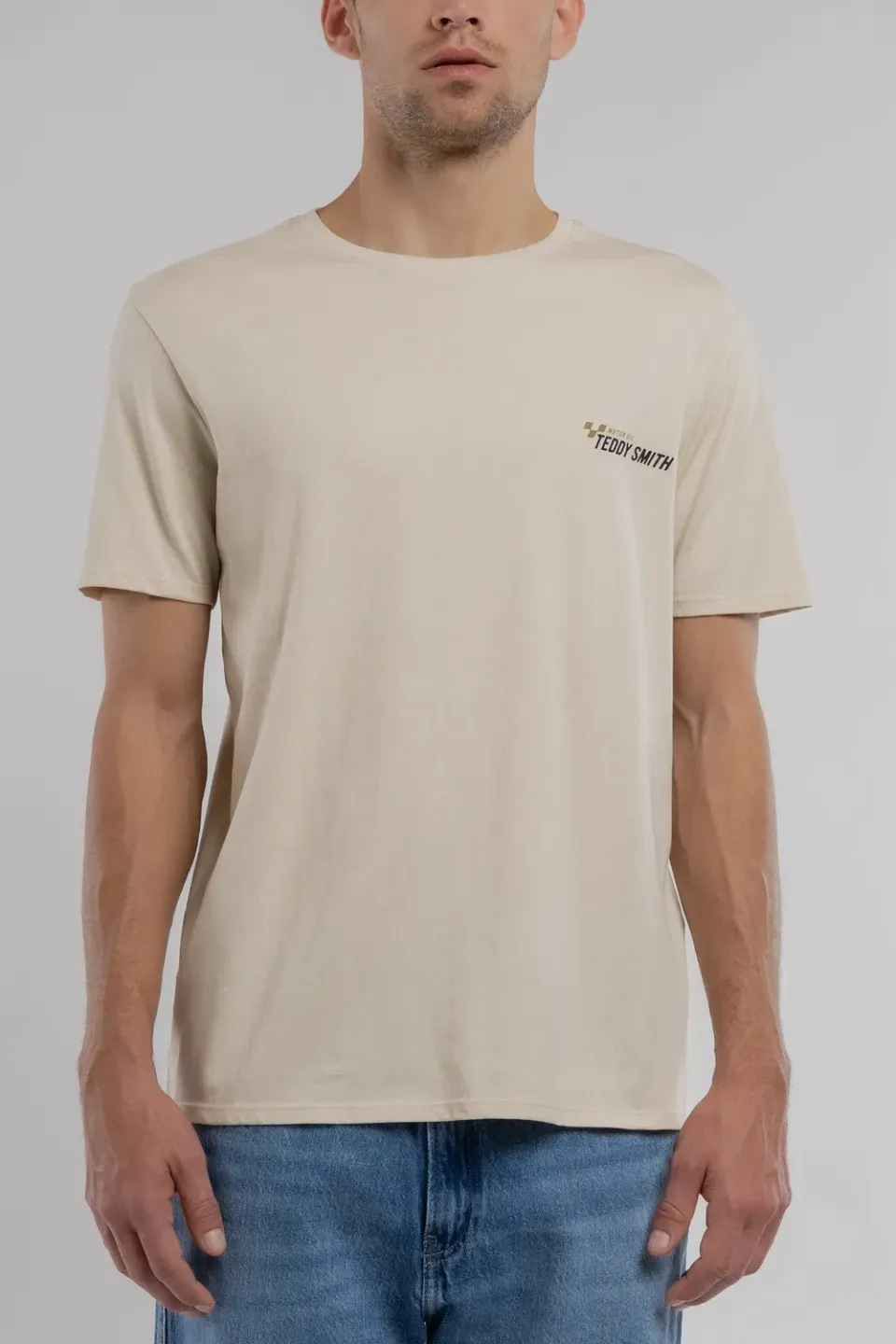 Teddy Smith T-Carso MC t-shirt uomo Soft Grege moto