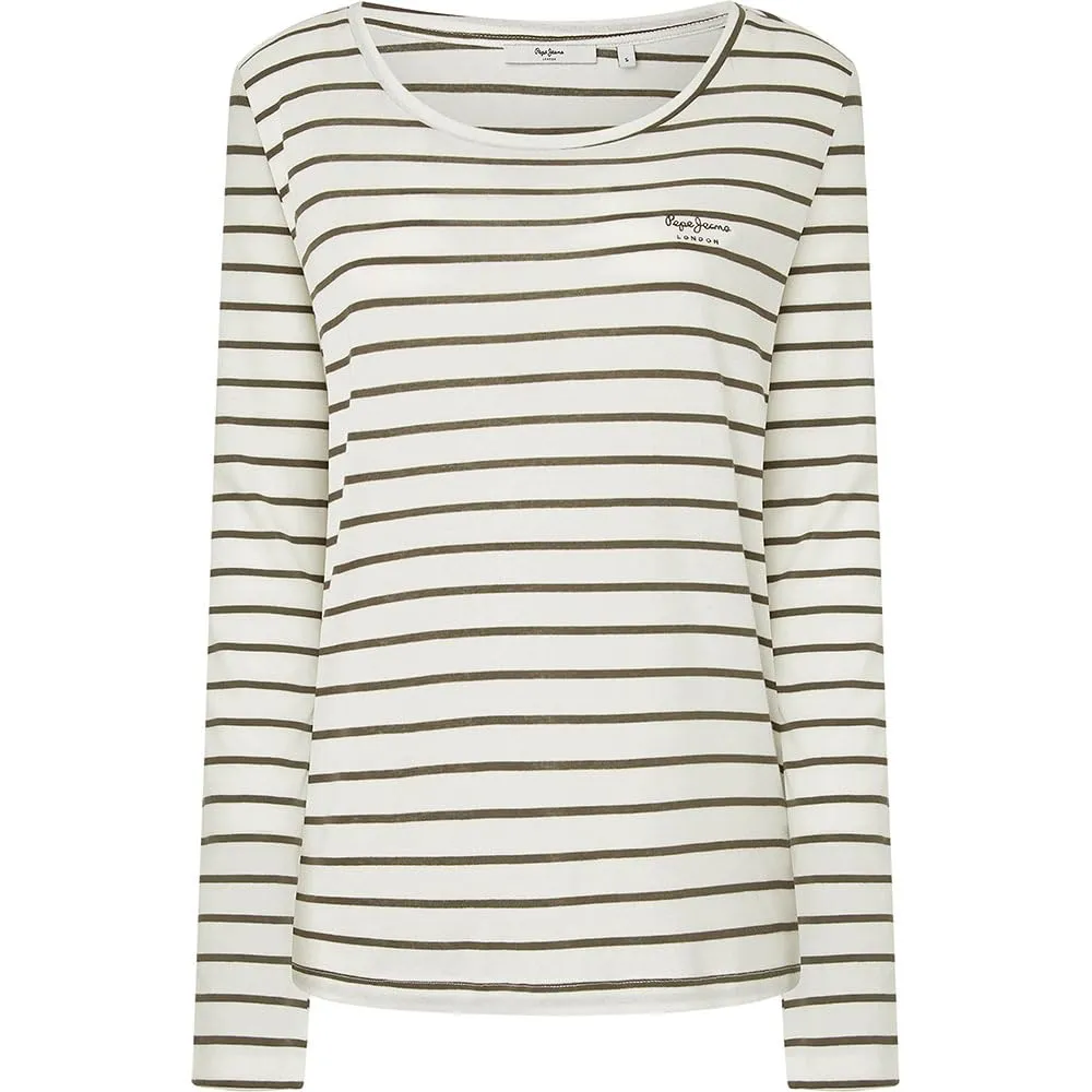 Pepe Jeans Finna T-Shirt Donna M Bianca a Righe
