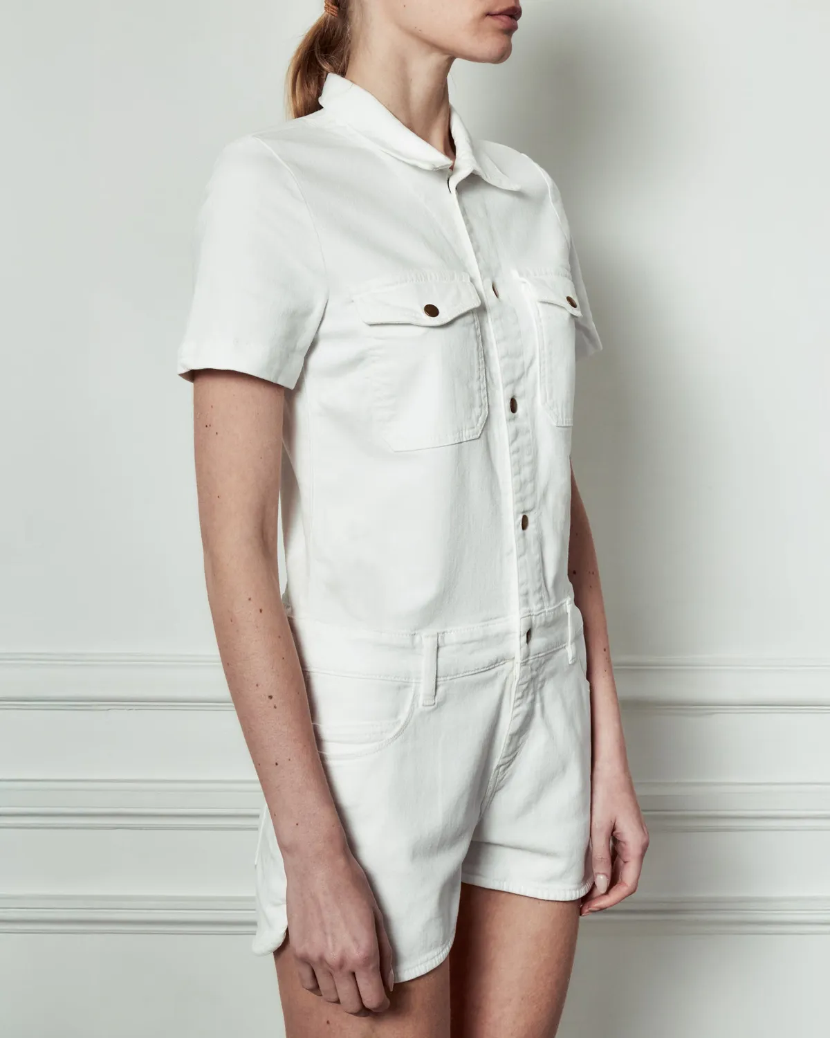 Acquaverde Therry tuta corta White denim