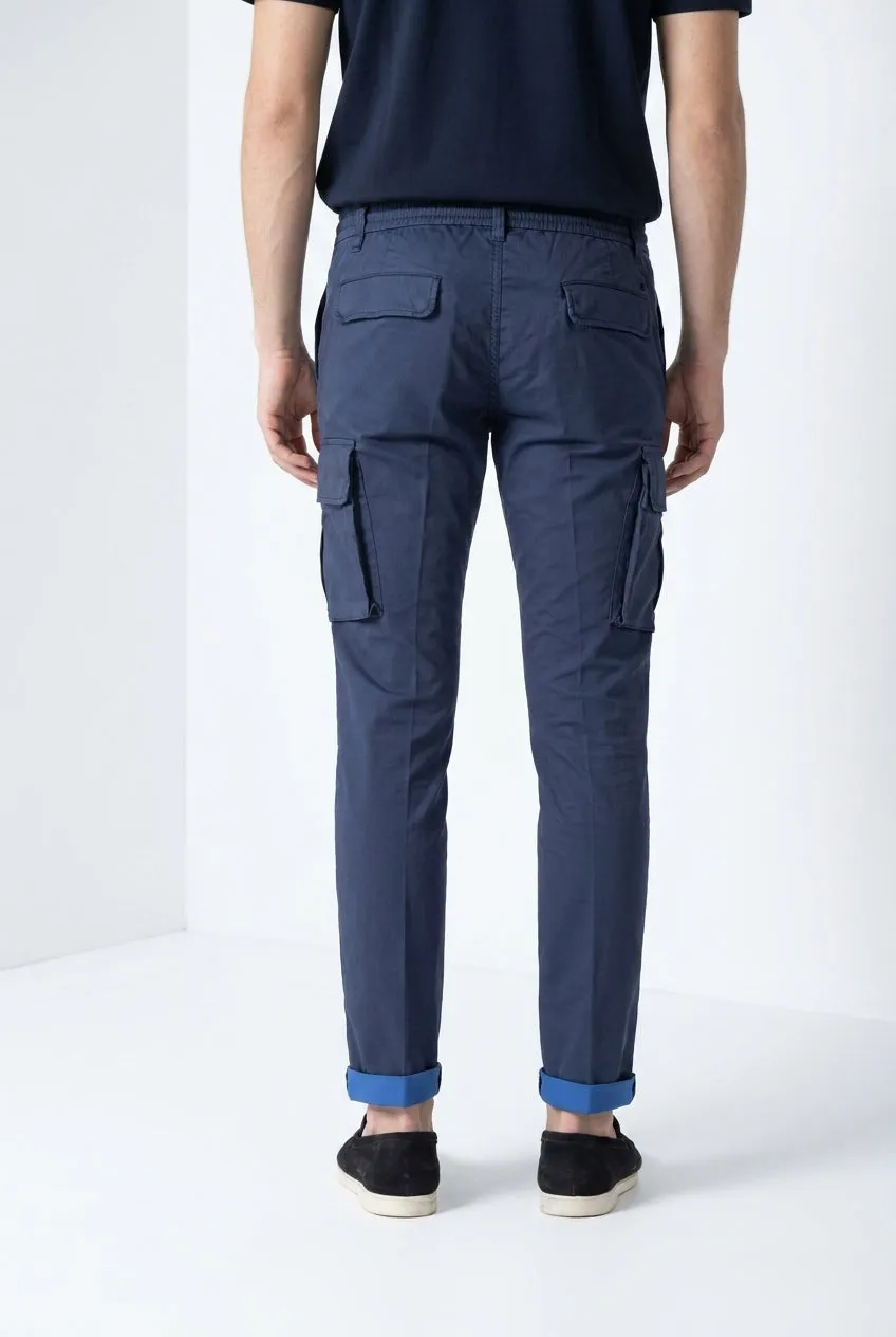 Mason's Chile Jogger cargo uomo blu navy extra slim