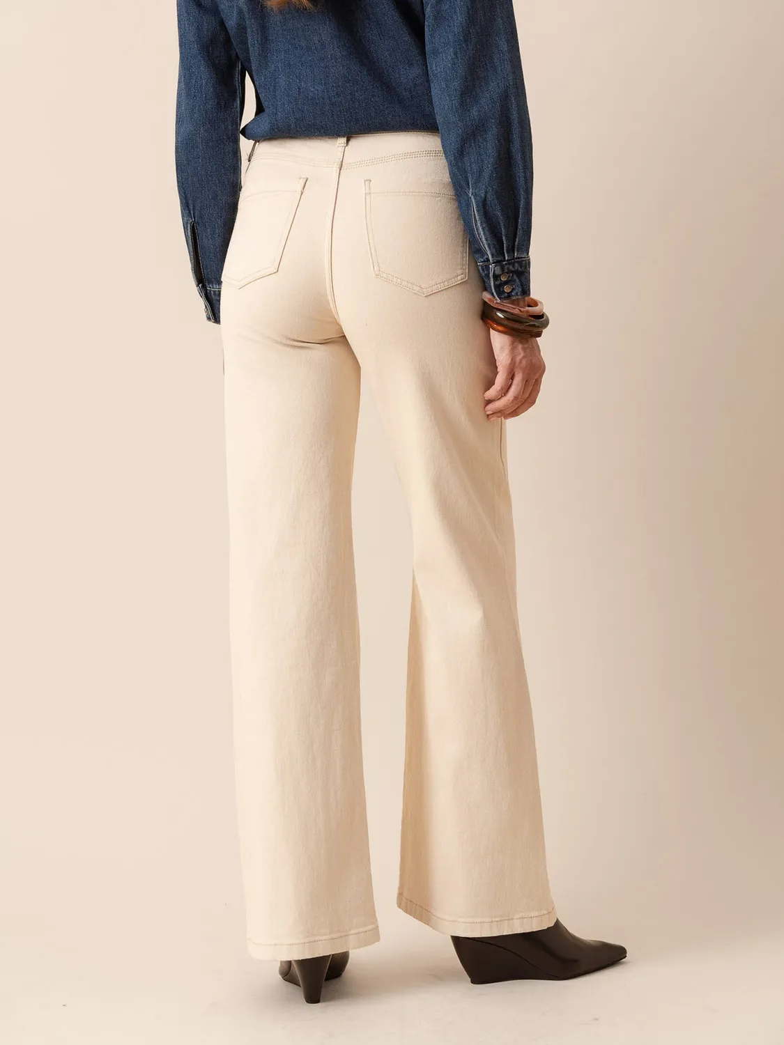 Oraije Gaspard jeans wide beige naturale