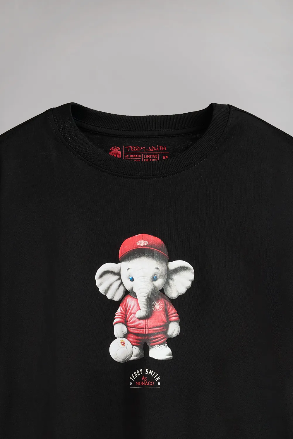 Teddy Smith T-Mascotte t-shirt nera AS Monaco uomo