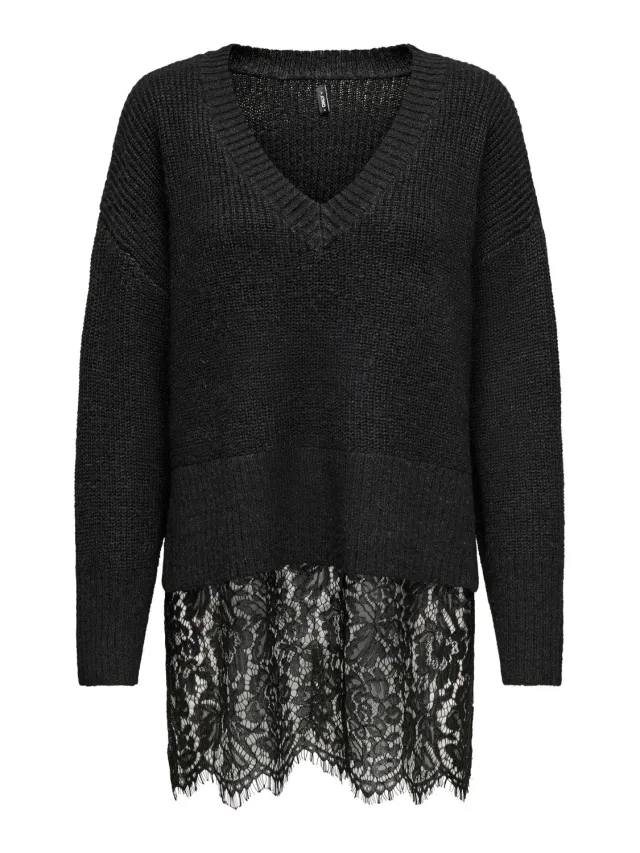 ONLY Onlvivia LS Life maglia donna M scollo a V