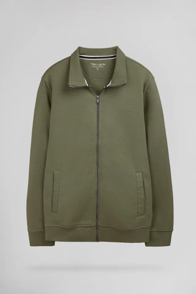 Teddy Smith G-Narkus Zip gilet uomo dusty kaki collo alto