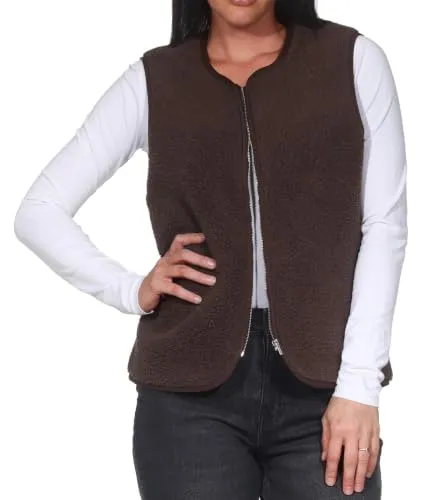 ONLY OnlBaby gilet teddy donna L Chocolate