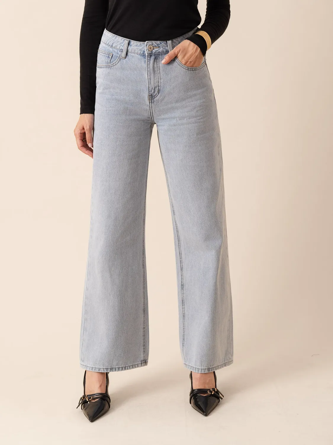 Oraije Celestin jeans wide blu chiaro premium