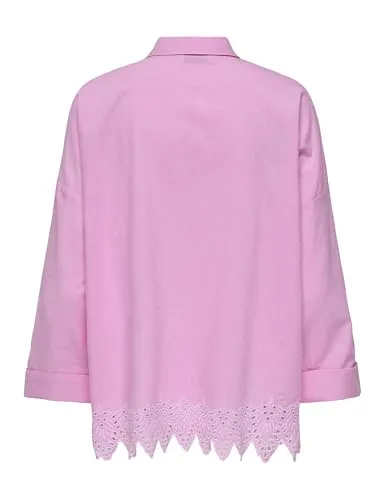 ONLY Onlgraces Tulum camicia ricamata maniche lunghe