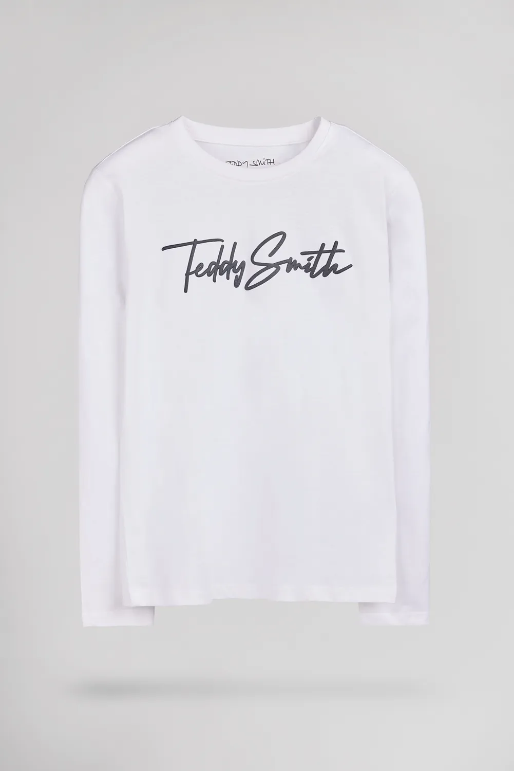 Teddy Smith Evan ML JR Maglia Bambino Bianco Maniche Lunghe