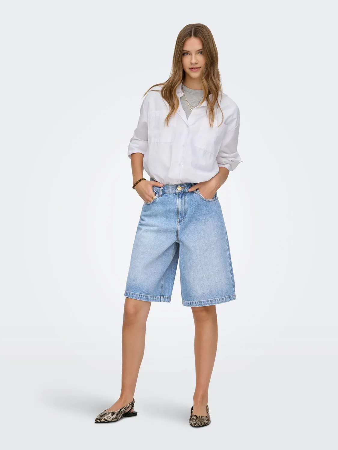 ONLY Onlzagu-Dorsi shorts XL medium blue denim