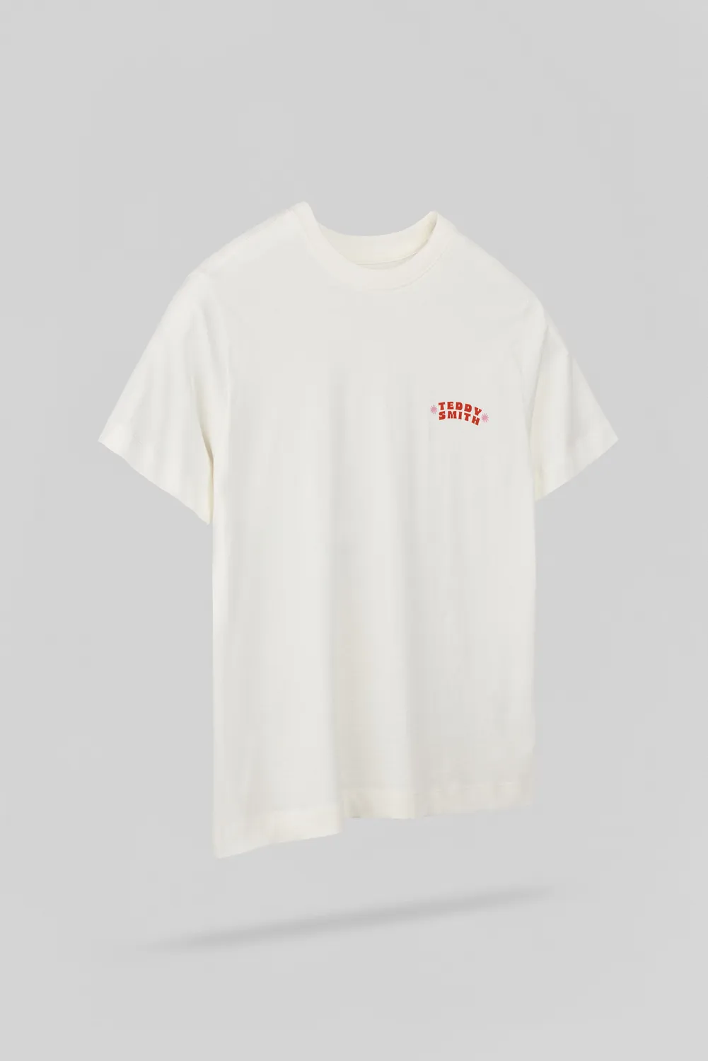Teddy Smith T-Bird MC JR Middle White t-shirt bambina cotone