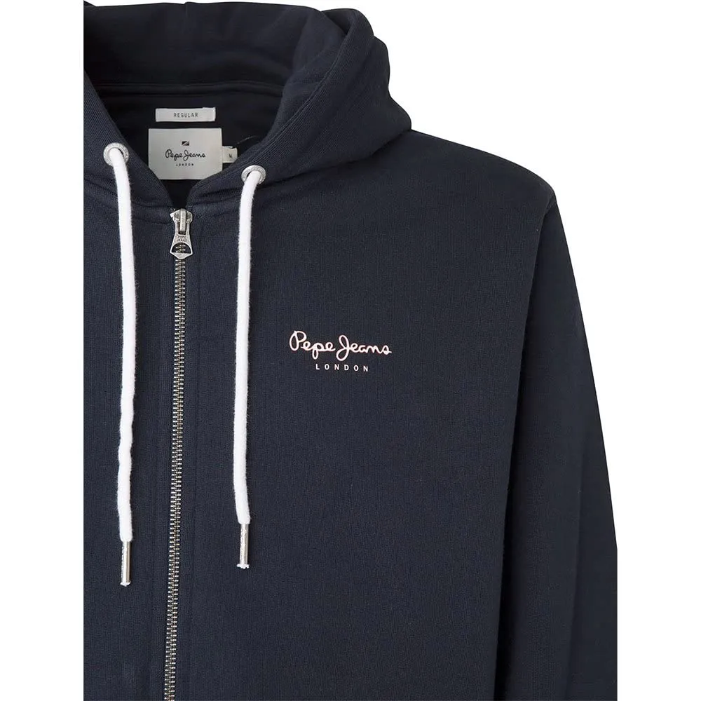 Pepe Jeans Edward Zip felpa uomo nera cappuccio
