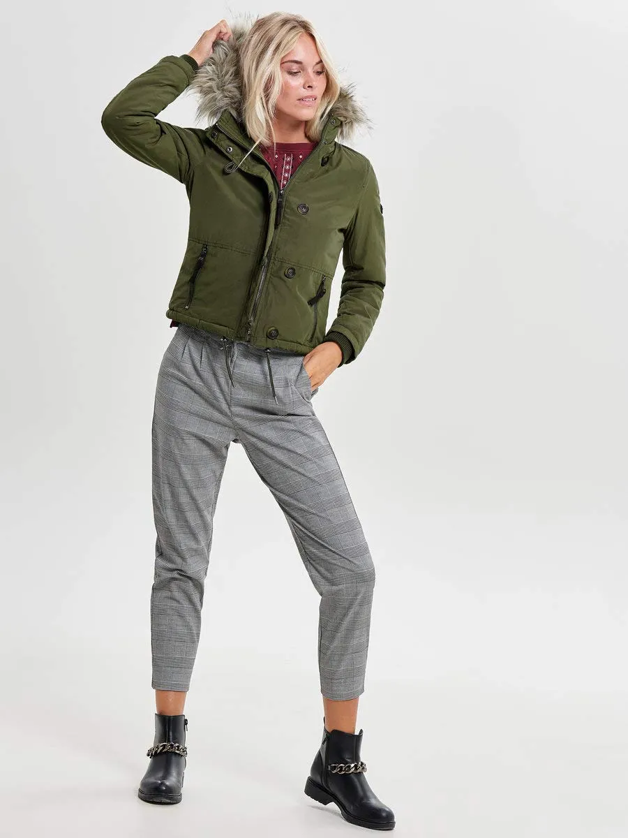 ONLY Onlpeyton AW Short Fur giacca donna XS verde tarmac teddy