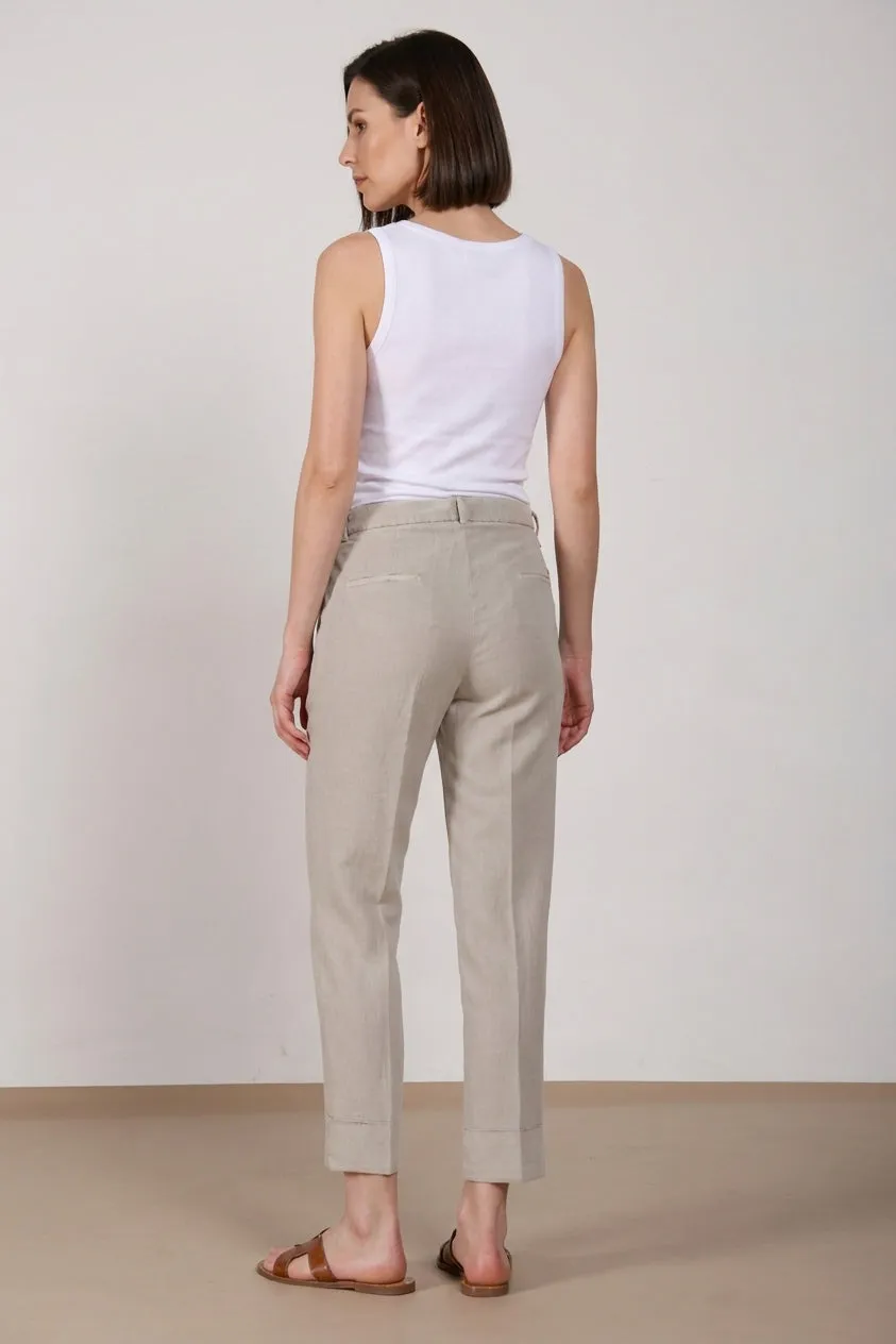 Mason's New York Carrot chino donna beige scuro lino