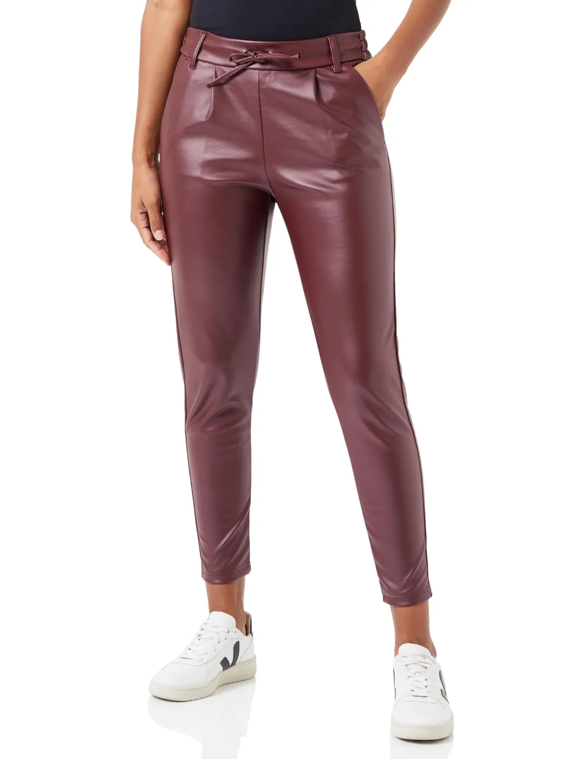 Only Onlpoptrash pantaloni donna coated nero M