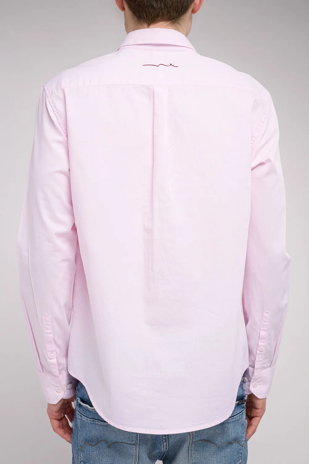 Teddy Smith C-Volt 2 camicia uomo rosa twill cotone